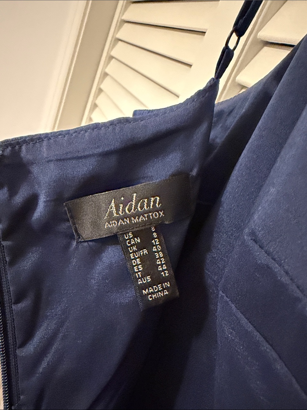 Aidan Mattox Navy Twist-Front Maxi Dress - Picture 6 of 6